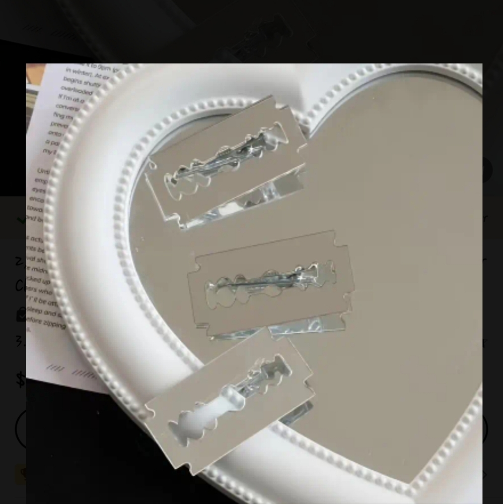 2 Razorblade Hairclips - Picture 7 of 9